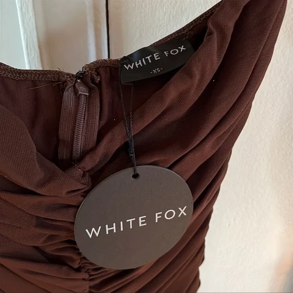 White Fox Boutique Chocolate Brown Been A Minute Mini Dress - Picture 6 of 8